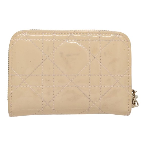 Christian Dior Canage Card Case Enamel Beige Auth ar13203 - Picture 3 of 16